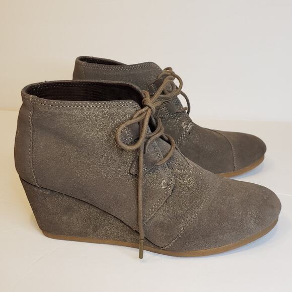 Toms Gold Kala Wedge Heel Bootie Women's 9 - Picture 1 of 10